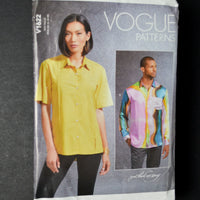 Vogue V1622 Rachel Comey Unisex Shirt Sewing Pattern - Size MUU (34-40)