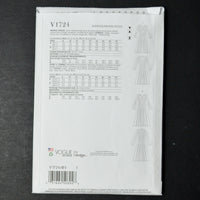 Vogue V1724 Misses' Dress Sewing Pattern - Size B5 (8-16)