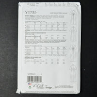 Vogue V1735 Misses' Dress Sewing Pattern - Size Y (XS-M)