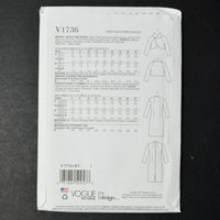 Vogue V1736 Misses' Jacket and Dress Sewing Pattern - Size A5 (6-14)