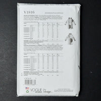 Vogue V1816 Misses' Reversible Coat Sewing Pattern - Size A (XS-XL)