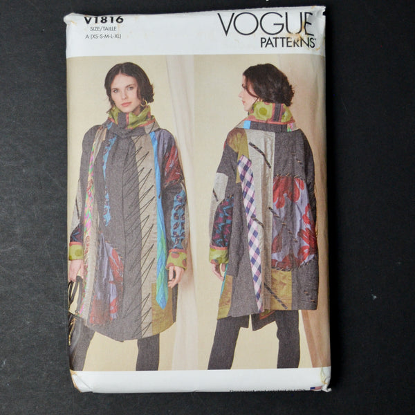 Vogue V1816 Misses' Reversible Coat Sewing Pattern - Size A (XS-XL)