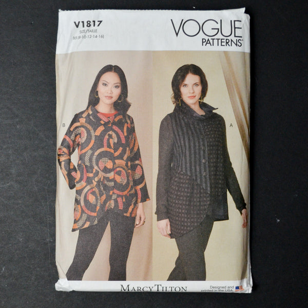 Vogue V1817 Misses' Jacket and Vest Sewing Pattern - Size B5 (8-16)