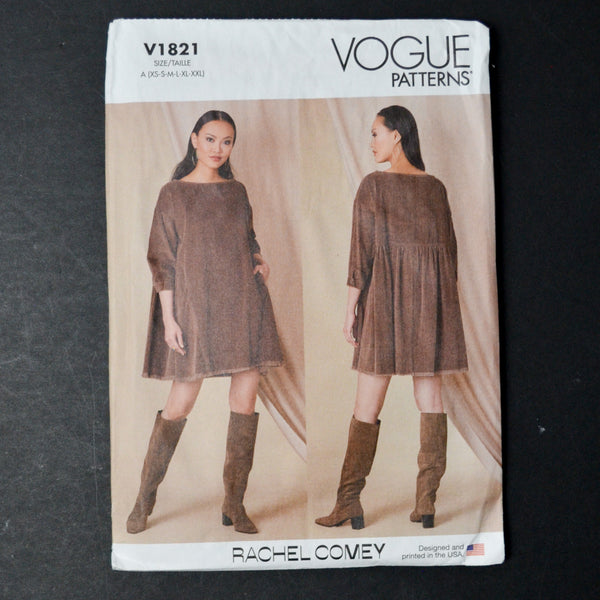 Vogue V1821 Misses' Dress Sewing Pattern - Size A (XS-XXL)
