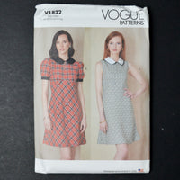 Vogue V1822 Misses' Dress Sewing Pattern - Size B5 (8-16)