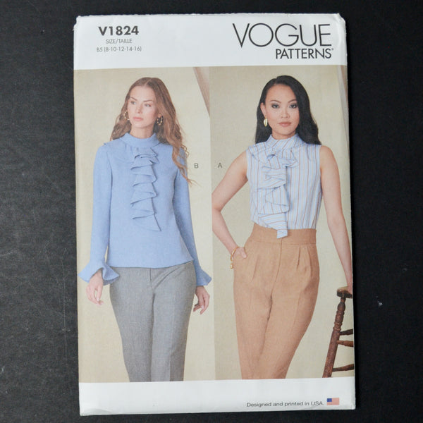 Vogue V1824 Misses' and Misses' Petite Top Sewing Pattern - Size B5 (8-16)