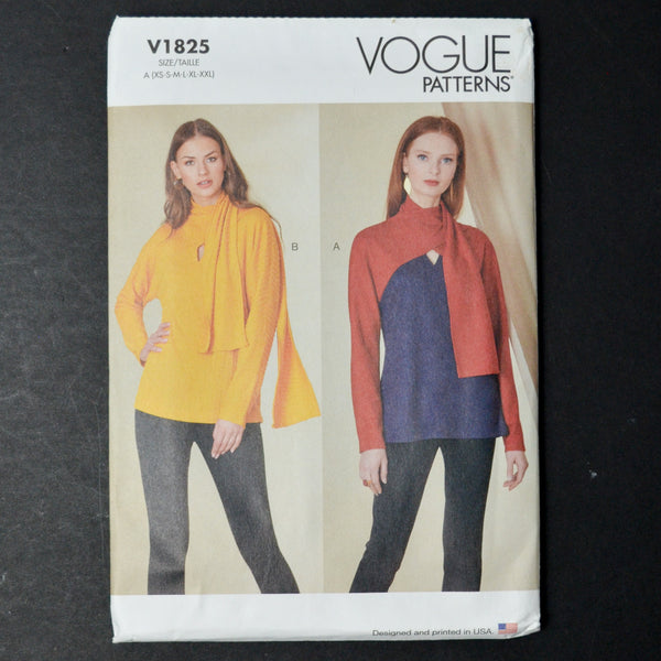 Vogue V1825 Misses' and Misses' Petite Top Sewing Pattern - Size A (XS-XXL)