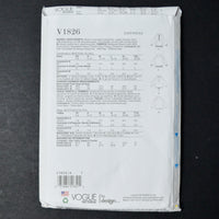 Vogue V1826 Misses' Sweatshirts Sewing Pattern - Size A (XS-XXL)