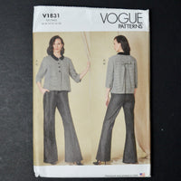 Vogue V1831 Misses' and Misses' Petite Jacket and Pants Sewing Pattern - Size B5 (8-16)