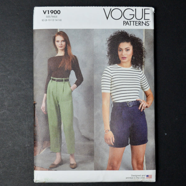 Vogue V1900 Misses' Shorts and Pants Sewing Pattern - Size B5 (8-16)