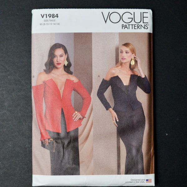 Vogue V1984 MIsses' Tops Sewing Pattern - Size B5 (8-16)