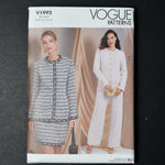 Vogue V1992 Misses' Jackets, Skirt and Pants Sewing Pattern - Size B5 (8-16)