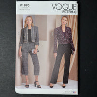 Vogue V1993 Misses' Jacket and Pants Sewing Pattern - Size H5 (6-14)