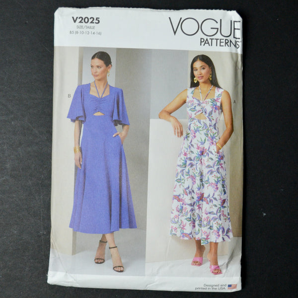 Vogue 2025 Misses' Dress with Sleeve Variations Sewing Pattern - Size B5 (8-16)