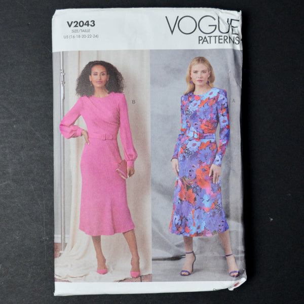 Vogue 2043 Misses' Dress and Belt Sewing Pattern - Size U5 (16-24)