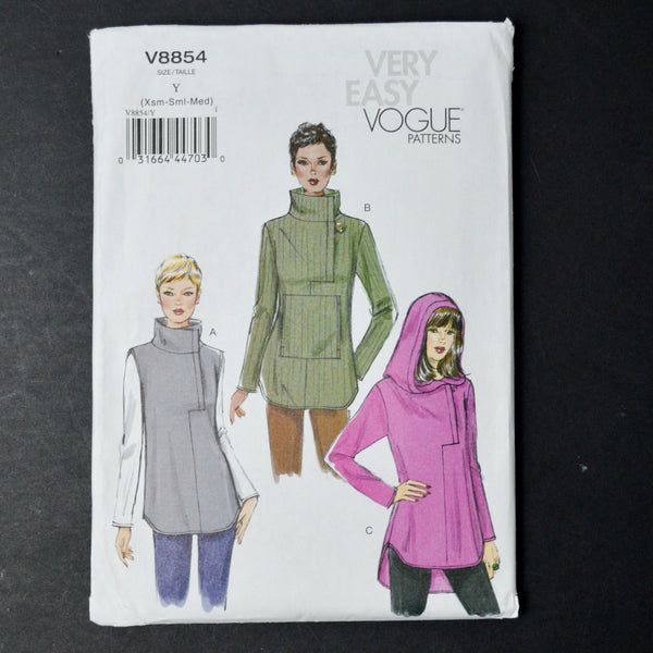 Vogue 8854 Misses' Tunic Sewing Pattern - Size Y (XS-M)