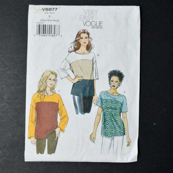 Vogue 8877 Misses' Top Sewing Pattern - Size Y (XS-M)