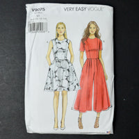 Vogue 9075 Misses'/Misses' Petite Dress and Jumpsuit Sewing Pattern - Size A5 (6-14)