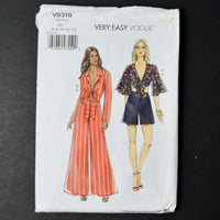 Vogue 9319 Misses' Tops, Shorts and Pants Sewing Pattern - Size A5 (6-14)