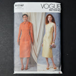 Vogue 12167 Misses' Dress with Collar and Sleeve Variations Sewing Pattern - Size B5 (8-16)