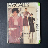 McCall's 9243 Misses' Jacket, Blouse, Skirt and Belt Sewing Pattern - Size 10