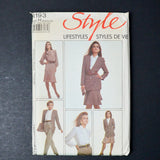 Style 1193 Misses' Lined Jacket, Skirt, Trousers and Blouse Sewing Pattern - Size H (6, 8, 10)