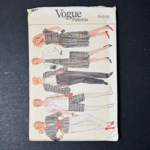 Vogue 8617 Misses' Jacket, Skirt, Pants, Shorts and Top Sewing Pattern - Size 8-12