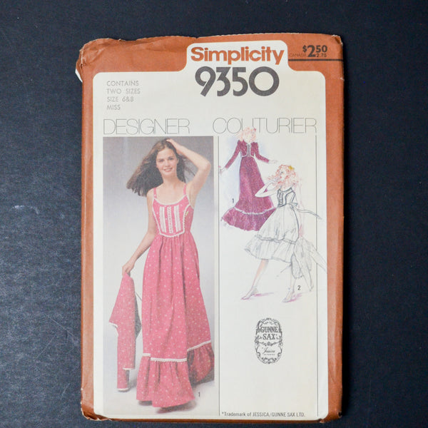 Simplicity 9350 Misses' Sundress and Quilted Jacket Sewing Pattern - Sizes 6 + 8