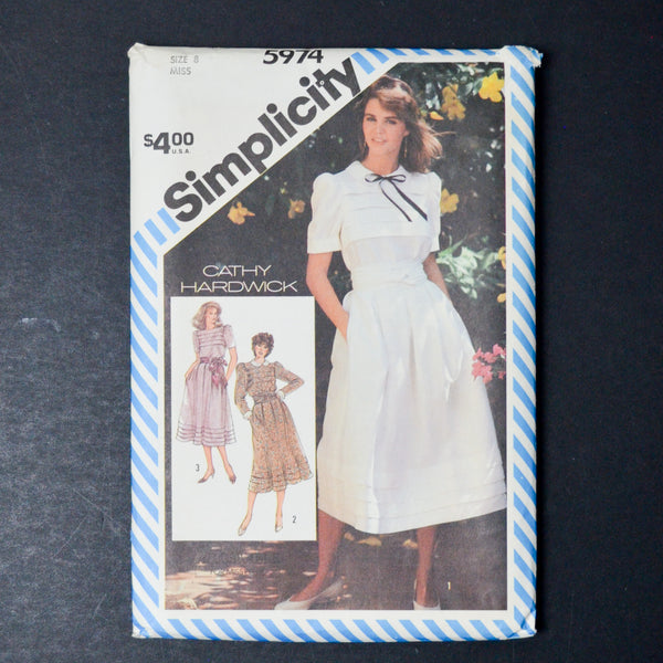 Simplicity 5974 Misses' Two-Piece Dress and Sash Sewing Pattern - Size 8