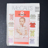 McCall's 3532 Infant's Dress or Rompers with Snap Crotch and Panties Sewing Pattern - All Sizes