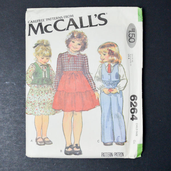 McCall's 6264 Children's Vest, Blouse, Skirt and Pants Sewing Pattern - Size 6x