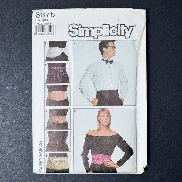 Simplicity 8375 Adults' Set of Belts Sewing Pattern - One Size