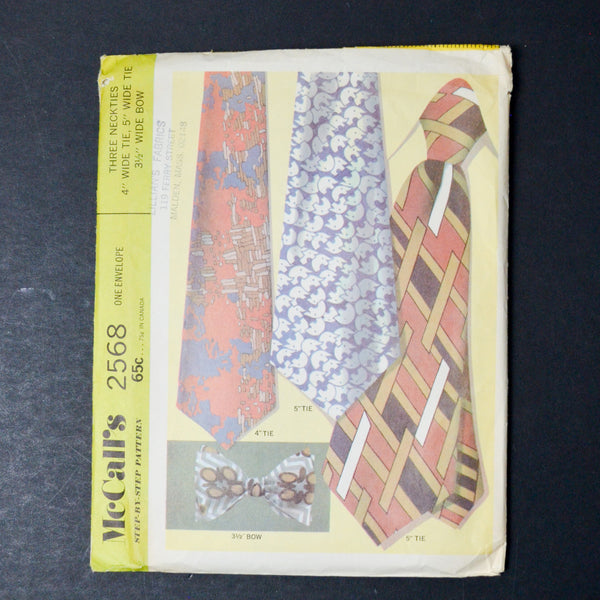 McCall's 2568 Three Neckties Sewing Pattern - One Size