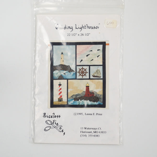Priceless Pieces Guiding Lighthouses Quilt Pattern - 22.5" x 26.5"