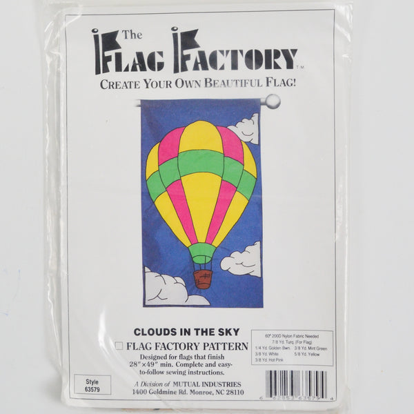 The Flag Factory Clouds In The Sky Sewing Pattern - 28" x 49"