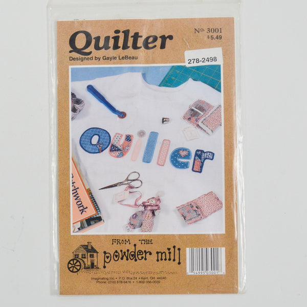 Quilter From The Powder Mill Applique Pattern