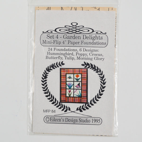 Garden Delights Mini-Flip 4" Paper Foundations Quilting Pattern