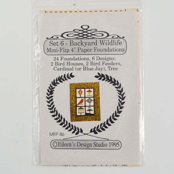 Backyard Wildlife Mini-Flip 4" Paper Foundations Quilting Pattern