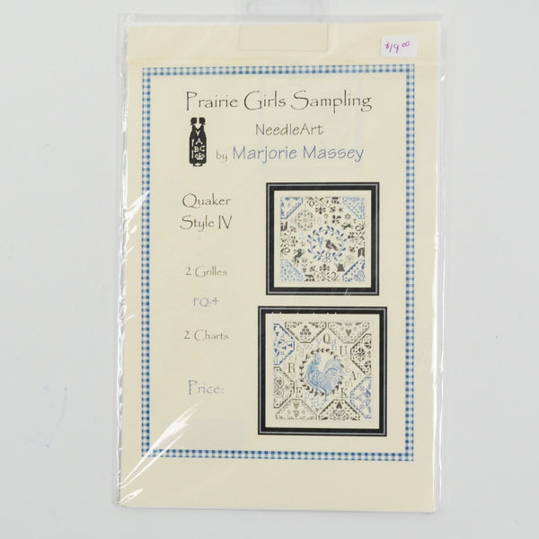 NeedleArt Prairie Girls Sampling Quaker Style IV Cross Stitch Pattern