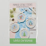 Primrose Cottage Stitches White Christmas Cross Stitch Ornament Pattern