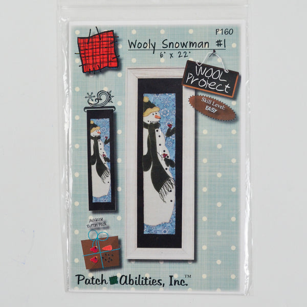 Patch Abilities, Inc. Wooly Snowman Wall Hanging Sewing Pattern