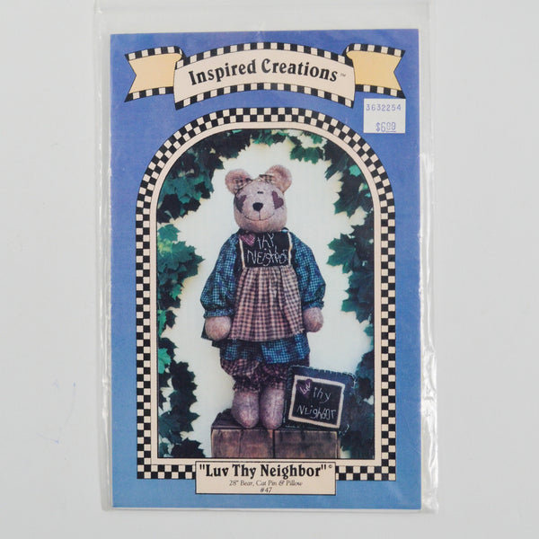 Inspired Creations Luv Thy Neighbor Bear Doll Sewing Pattern