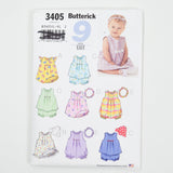 Butterick 3405 Infants' Dress, Top, Romper, Panties, Hat & Headband Sewing Pattern - Size L-XL
