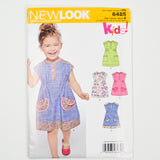 New Look 6485 Toddler's Dress Sewing Pattern - Size A