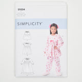 Simplicity S9204 Children's Top, Dress, Gown and Pants Sewing Pattern - Size 3-8