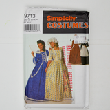 Simplicity 9713 Misses'/Miss Petite Puritan, Centennial and 18th and 19th Century Costumes Sewing Pattern - Size N (10-14)