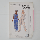 Kwik Sew 2350 Misses' Vests & Pants Sewing Pattern - Size XS-XL