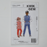 Kwik Sew 2459 Boys' & Girls' Pants & Vests Sewing Pattern - Size 8-14