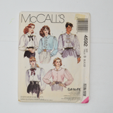 McCall's 4592 Misses' Blouse and Jabot Sewing Pattern - Size B (8-12)