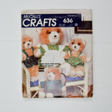 McCall's Crafts 636 Bear Family and Wardrobe Sewing Pattern